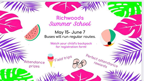 Richwoods Summer School May 15-June 7 flyer